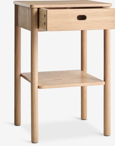 Sängbord HEMME 1 låda natur ek