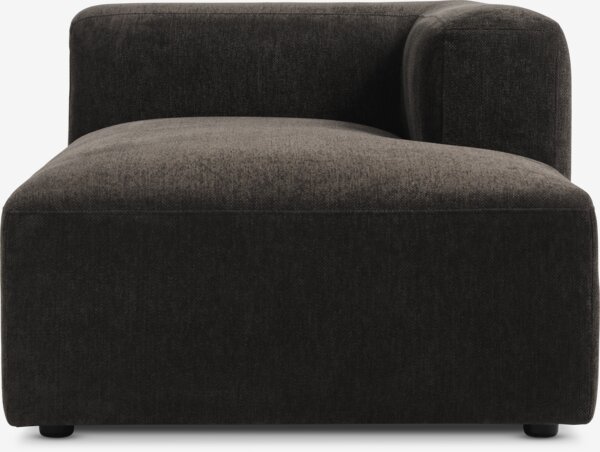 Modulaire bank SKEJBY chaise longue rechts donkerbruin