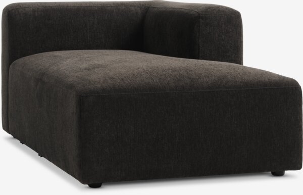 Modulaire bank SKEJBY chaise longue rechts donkerbruin