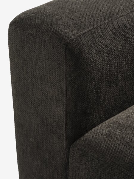 Modulaire bank SKEJBY chaise longue rechts donkerbruin