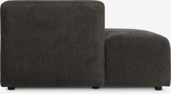 Sofa module SKEJBY open-end left dark brown fabric