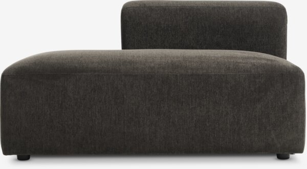 Sofa module SKEJBY open-end left dark brown fabric