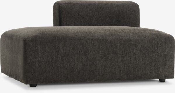 Sofa module SKEJBY open-end left dark brown fabric