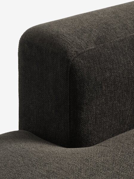 Sofa module SKEJBY open-end left dark brown fabric