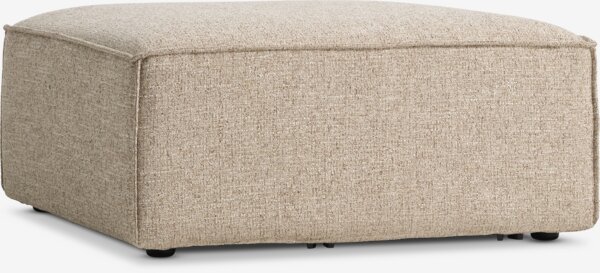 Modulaire bank SKIBBY chaise longue/poef zandkleurige stof