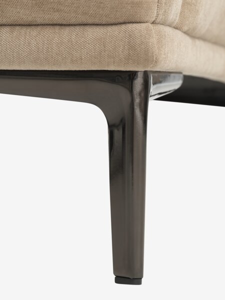 Sofa BRUND chaise longue pale khaki fabric