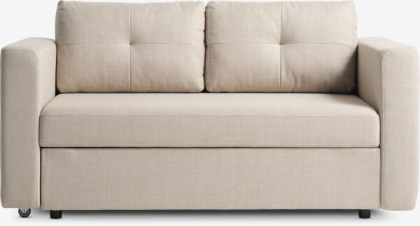 Bäddsoffa BRAMMING 2-sits beige tyg