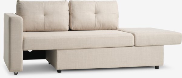 Bäddsoffa BRAMMING 2-sits beige tyg