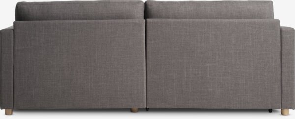 Sovesofa m/sjeselong TEGLHUSE grå stoff