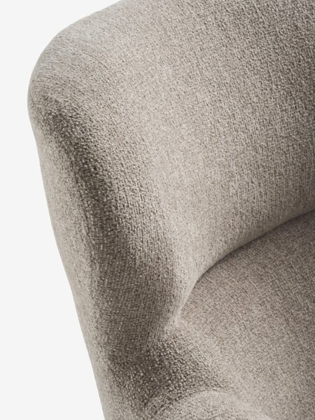 Armchair HAGESTED beige fabric/natural oak colour