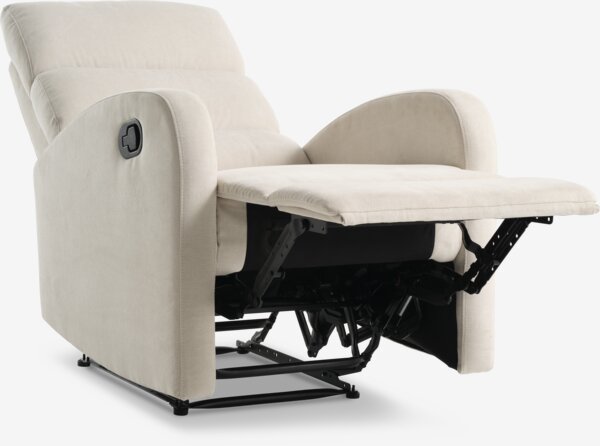 Recliner NAKSKOV beige fabric