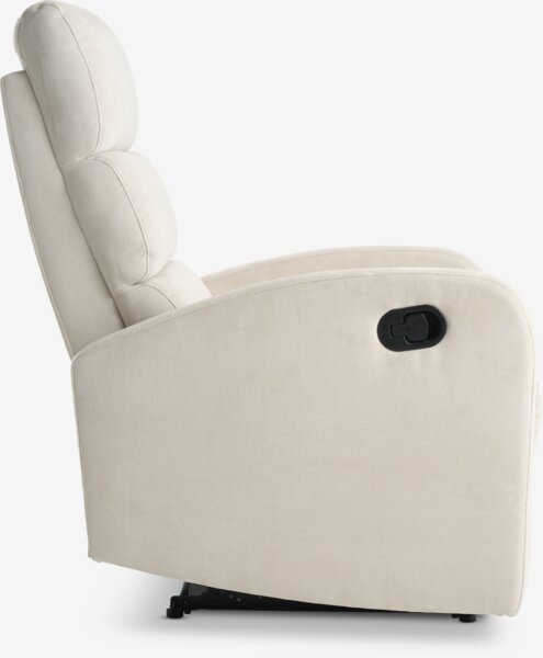 Recliner NAKSKOV beige fabric