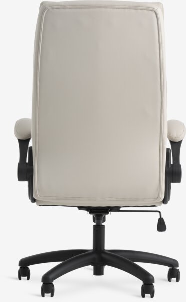 Kontorstol KASTBJERG beige imitert skinn