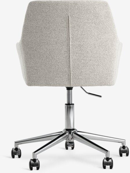 Desk chair PURHUS off-white fabric/chrome