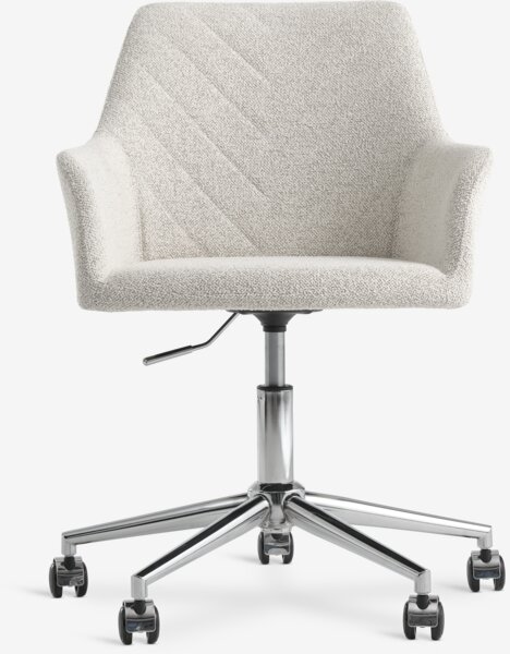 Desk chair PURHUS off-white fabric/chrome