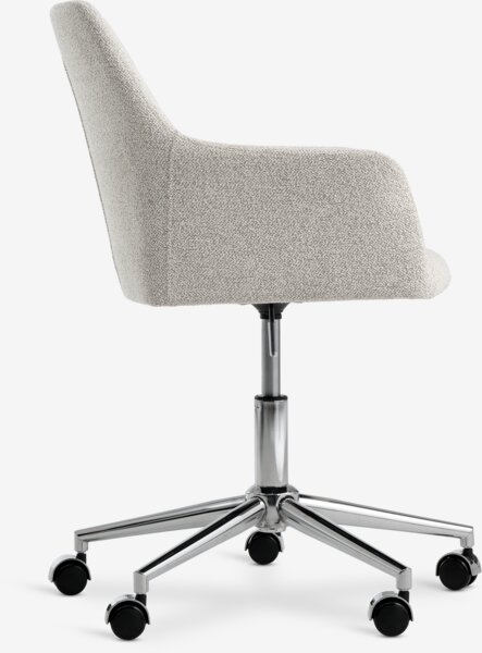 Desk chair PURHUS off-white fabric/chrome