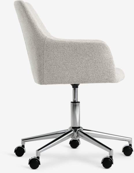 Desk chair PURHUS off-white fabric/chrome