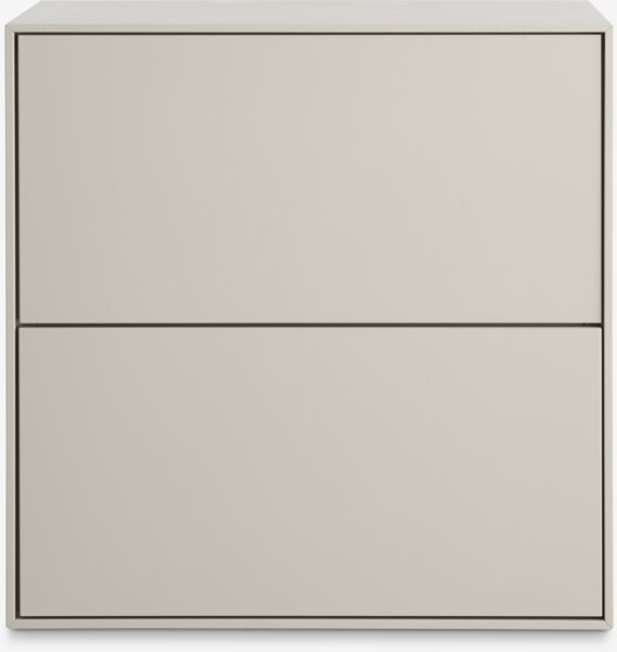 Reolmodul GEDSTED kommode 2 skuffer beige