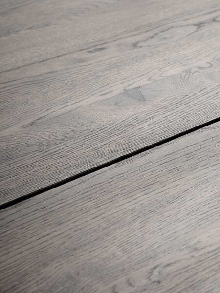 ROSLEV L160 bord mörk ek + 4 BISTRUP stolar sand