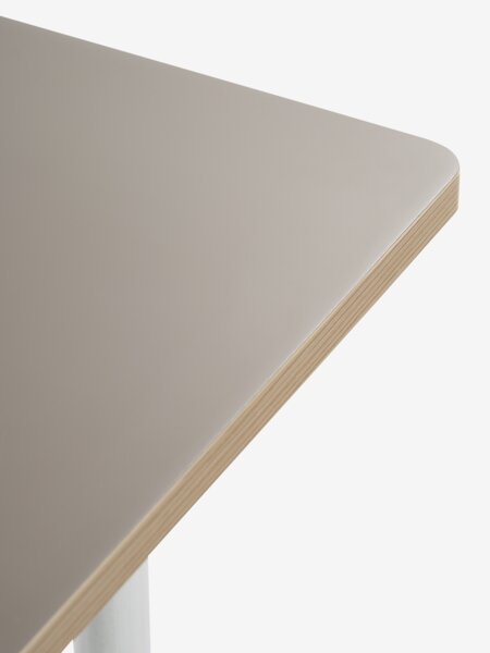 HORNUM L180 bord brun/krom + 4 HAMMEL stol beige