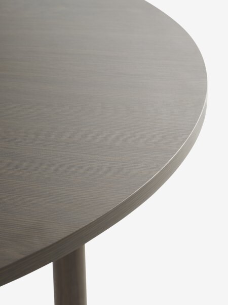 ALSTED D120 table dark oak + 4 EJSING beige/dark oak