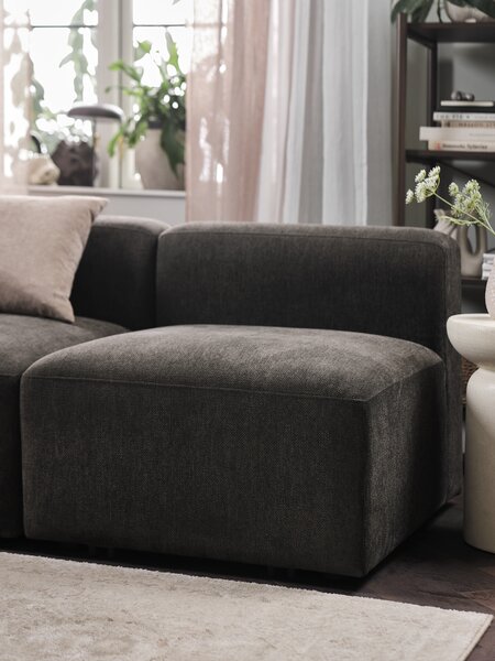 Sofa module SKEJBY centre dark brown fabric