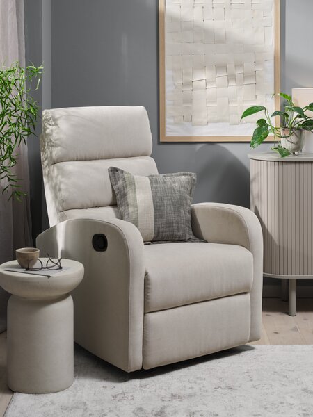 Recliner NAKSKOV beige fabric