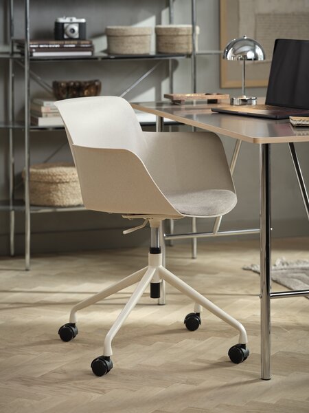Desk chair HALLENDRUP beige fabric/beige