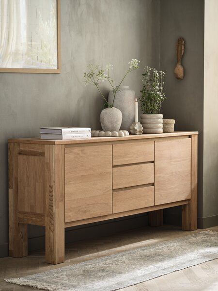 Sideboard SAVSBORG 2 doors 3 drawers natural oak