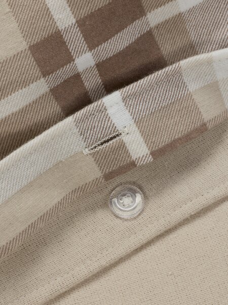 Flannel duvet cover set FRANCISKA 200x220 beige