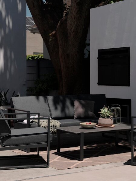 Ensemble lounge VONGE 5 personnes noir