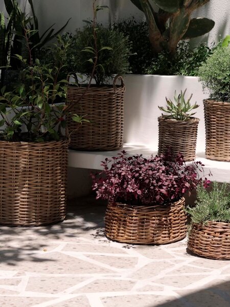 Kurvpotte SANSEBIE Ø40/50 kubu natur 2stk/sett