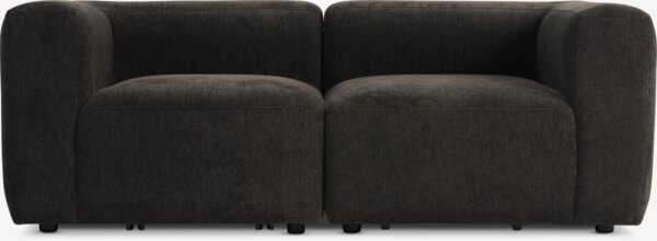 Modular sofa SKEJBY 2 pers. dark brown fabric