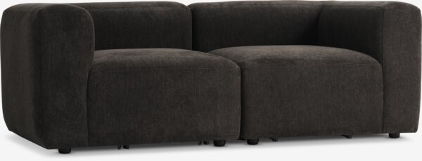 Modular sofa SKEJBY 2 pers. dark brown fabric