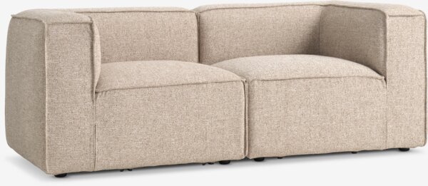 Modulaire bank SKIBBY 2-zits zandkleurige stof