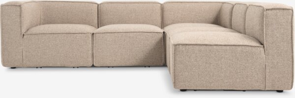 Modulsofa SKIBBY 5-seter åpen ende sand stoff