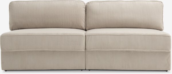 Modular sofa bed SJELLE 2 pers. without armrests beige