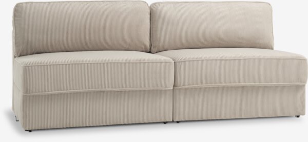 Modular sofa bed SJELLE 2 pers. without armrests beige