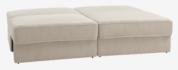 Modular sofa bed SJELLE 2 pers. without armrests beige