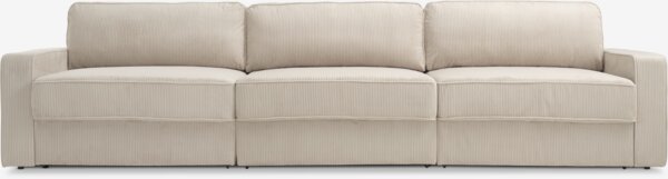 Modulbäddsoffa SJELLE 3-sits med armstöd beige