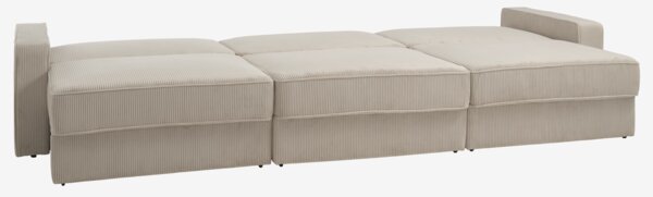 Modulbäddsoffa SJELLE 3-sits med armstöd beige