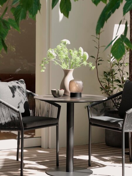 VAMDRUP D70 table + 2 GILJA chair grey