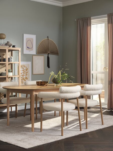MARSTRAND L200/280 Eiche natur + 4 BREUM off-white