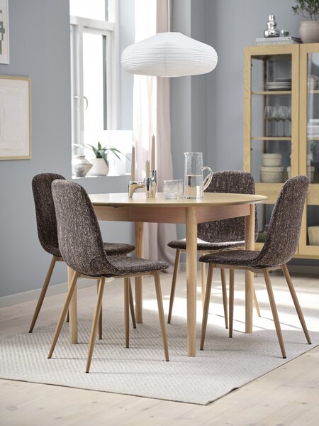 MARSTRAND D110 natural oak + 4 JONSTRUP dark brown
