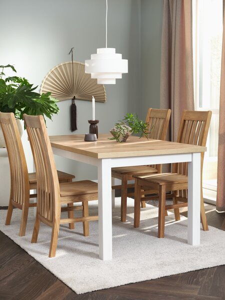 MARKSKEL L150/193 wilde nat. Eiche + 4 SILLERUP Eiche