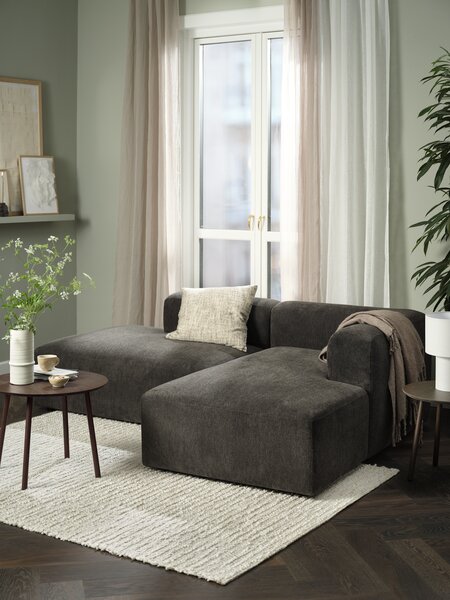 Modulaire bank SKEJBY 2-zits chaise/open donkerbruin