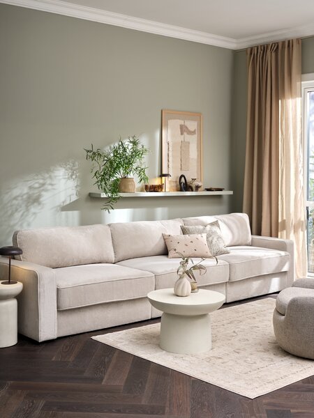 Modulbäddsoffa SJELLE 3-sits med armstöd beige