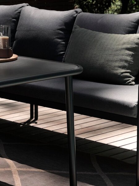 Lounge set STROEMSTAD 6 pers. black