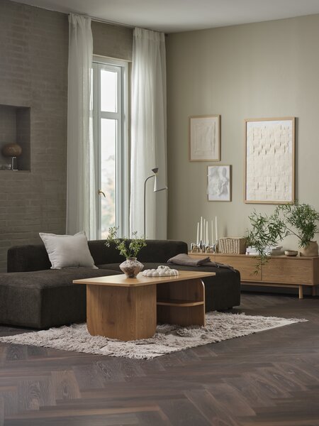 Modulaire bank SKEJBY 2-zits chaise/open donkerbruin