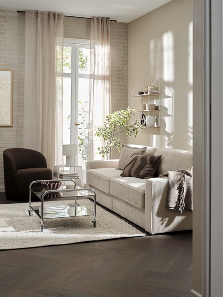 Modulbäddsoffa SJELLE 3-sits med armstöd beige